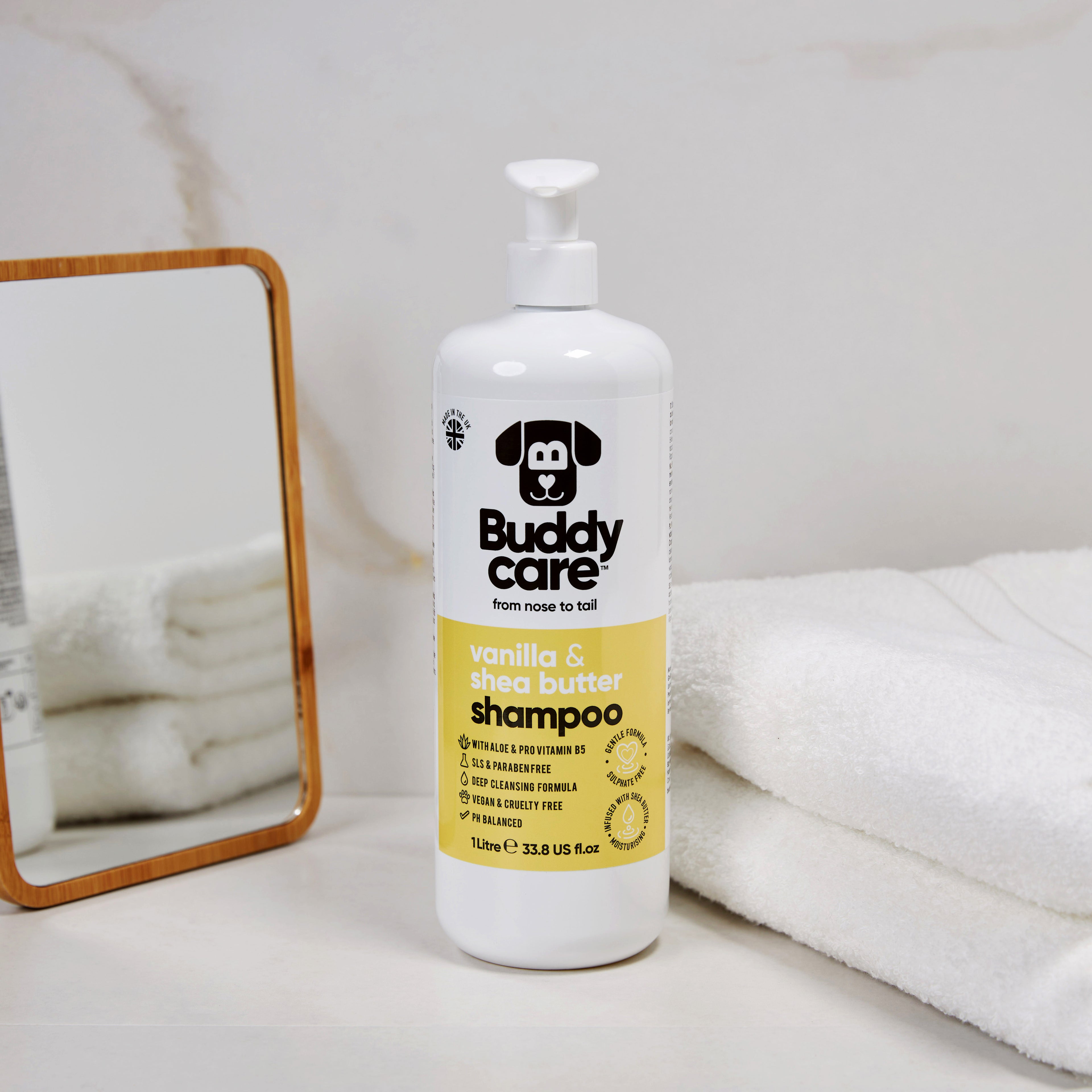 Vanilla & Shea Butter Dog Shampoo by Buddycare