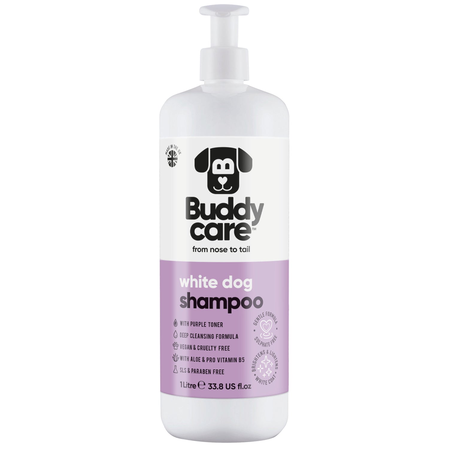 White Dog Shampoo by Buddycare