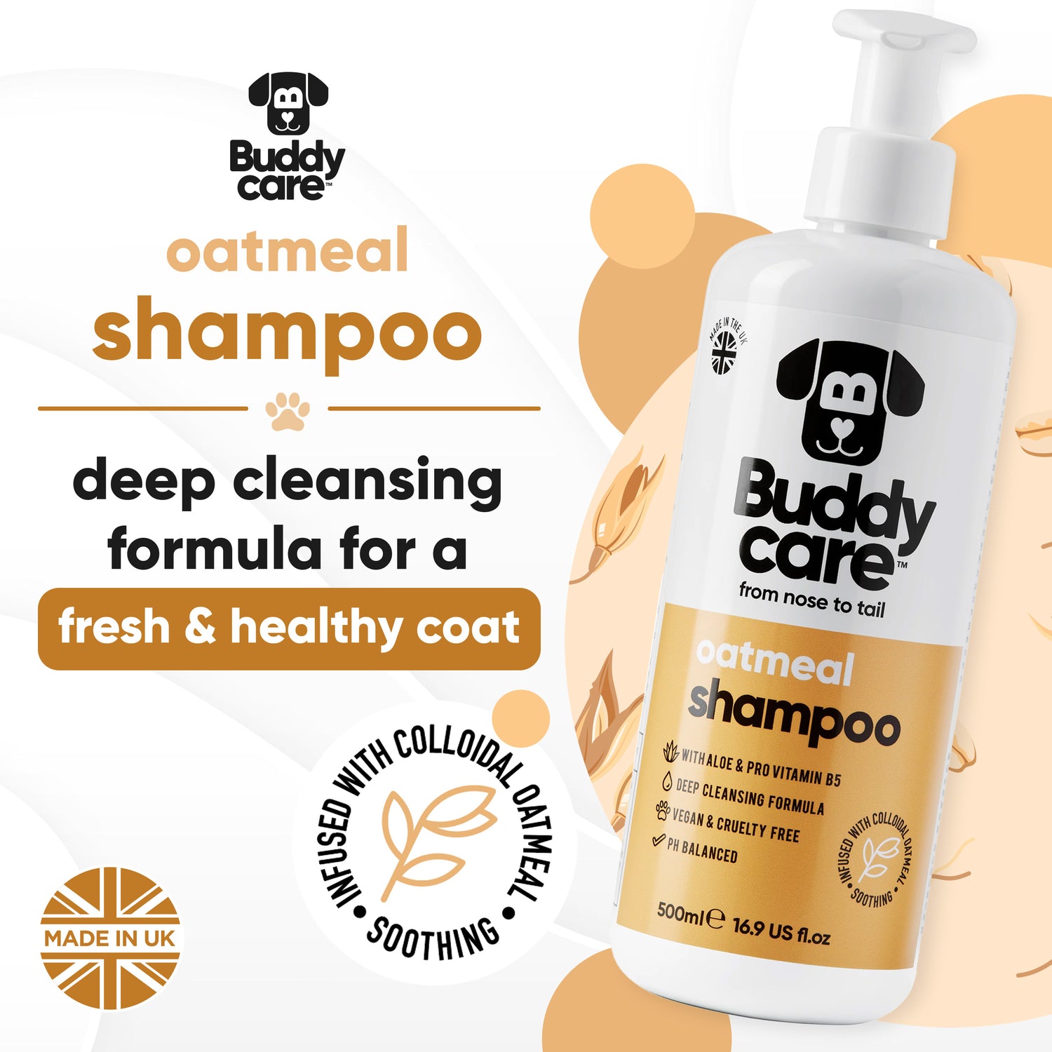 Oatmeal Dog Shampoo by Buddycare