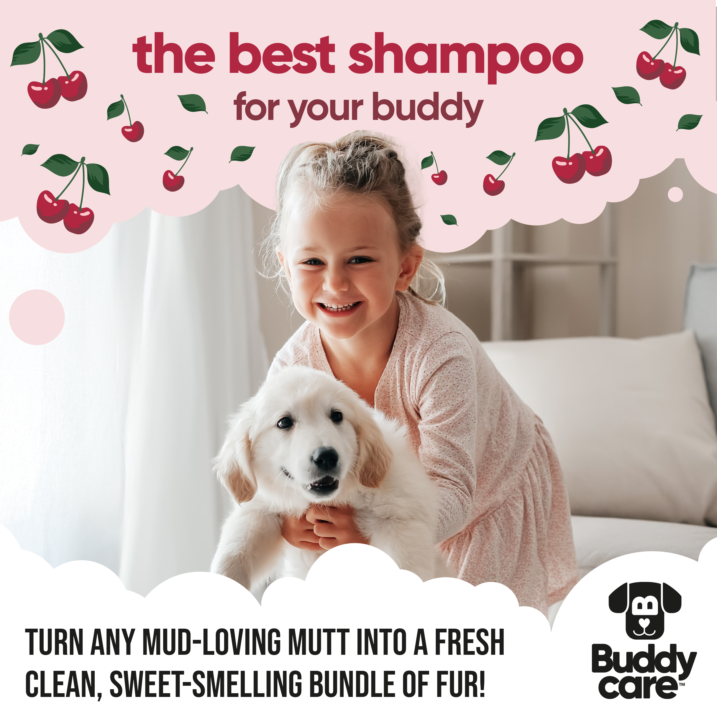 Black Cherry Dog Shampoo by Buddycare