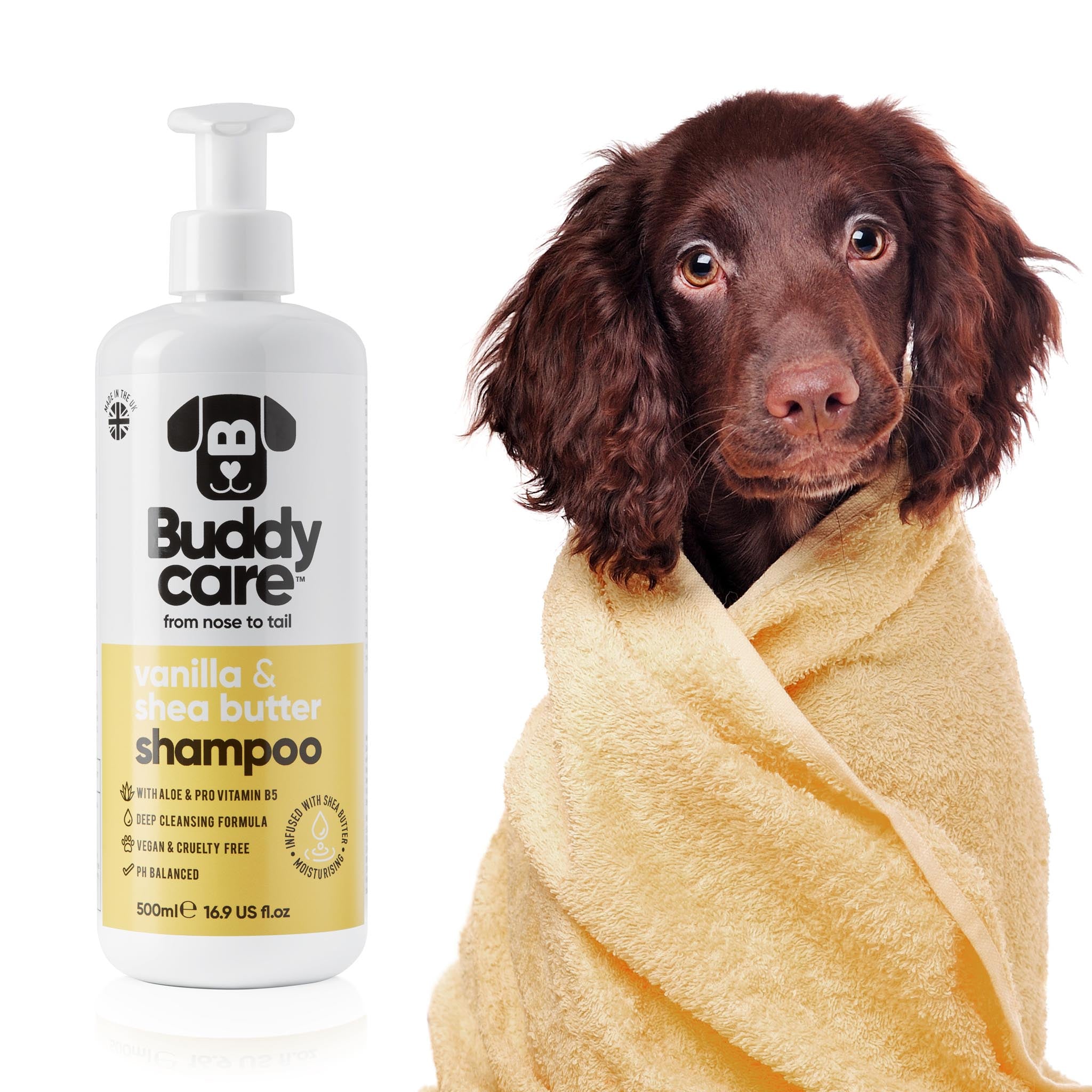 Vanilla & Shea Butter Dog Shampoo by Buddycare
