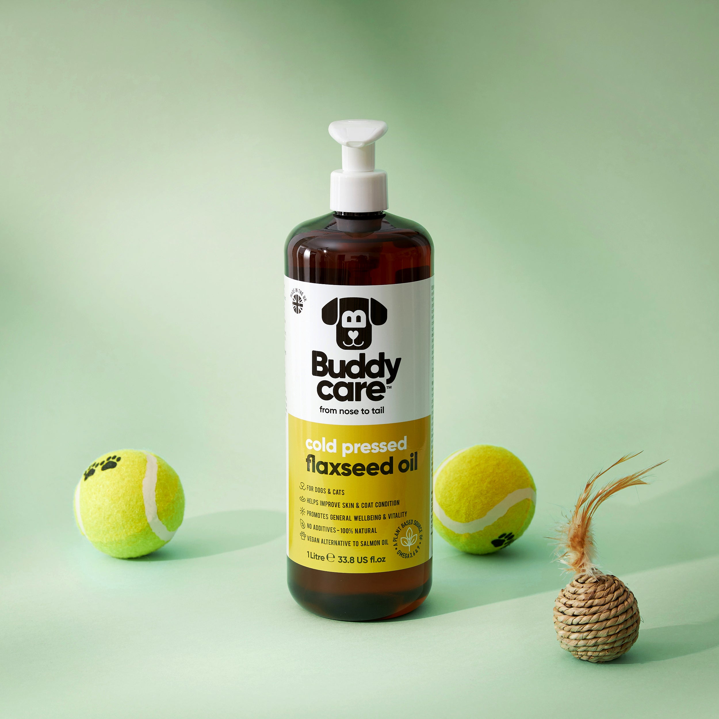 Flaxseed Oil for Dogs & Cats by Buddycare