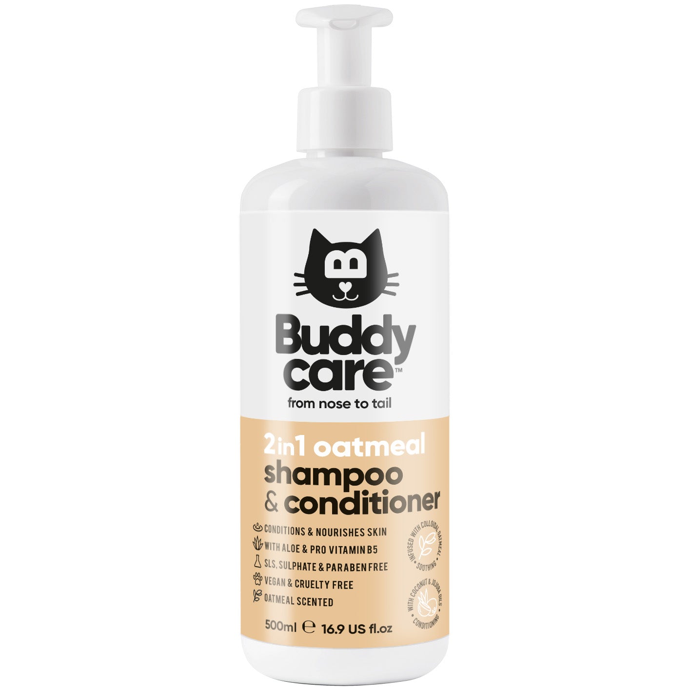 Oatmeal 2in1 Cat Shampoo & Conditioner by Buddycare