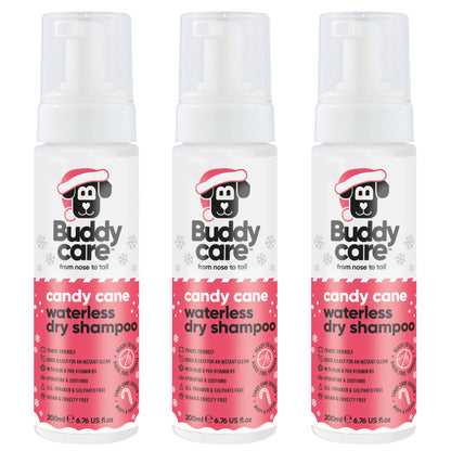 Candy Cane Waterless Dry Dog Shampoo