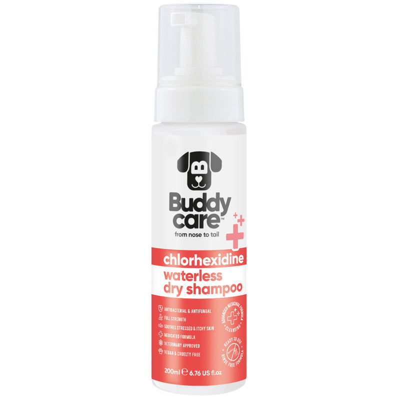 Pet Antiseptic Chlorhexidine Medicated Waterless Dry Dog Shampoo