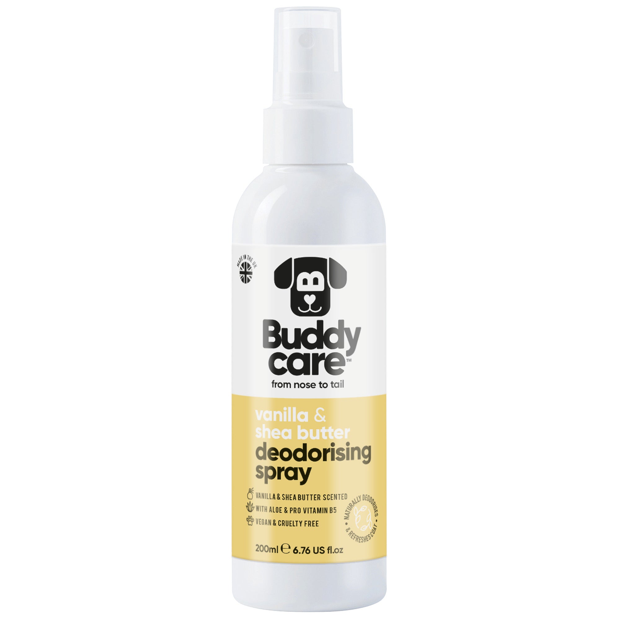 Vanilla & Shea Butter Dog Deodorising Spray by Buddycare
