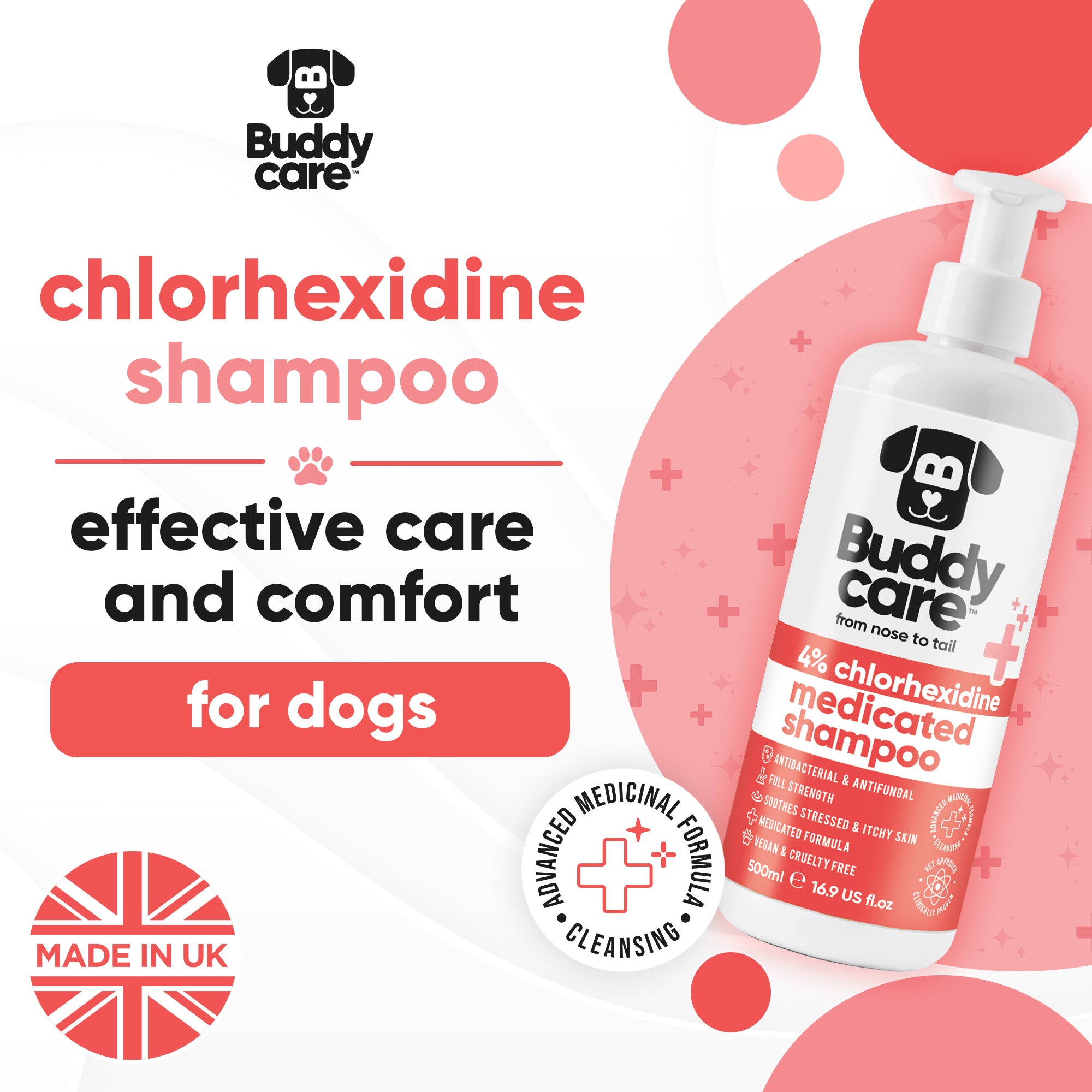 Pet Antiseptic Chlorhexidine Medicated Shampoo