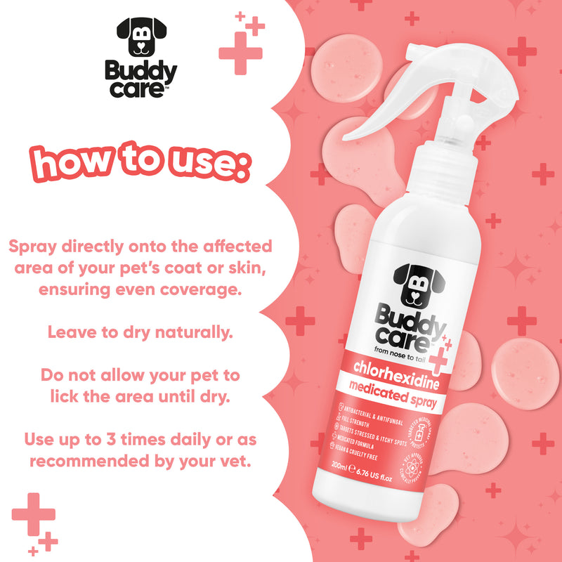 Pet Antiseptic Chlorhexidine Medicated Spray