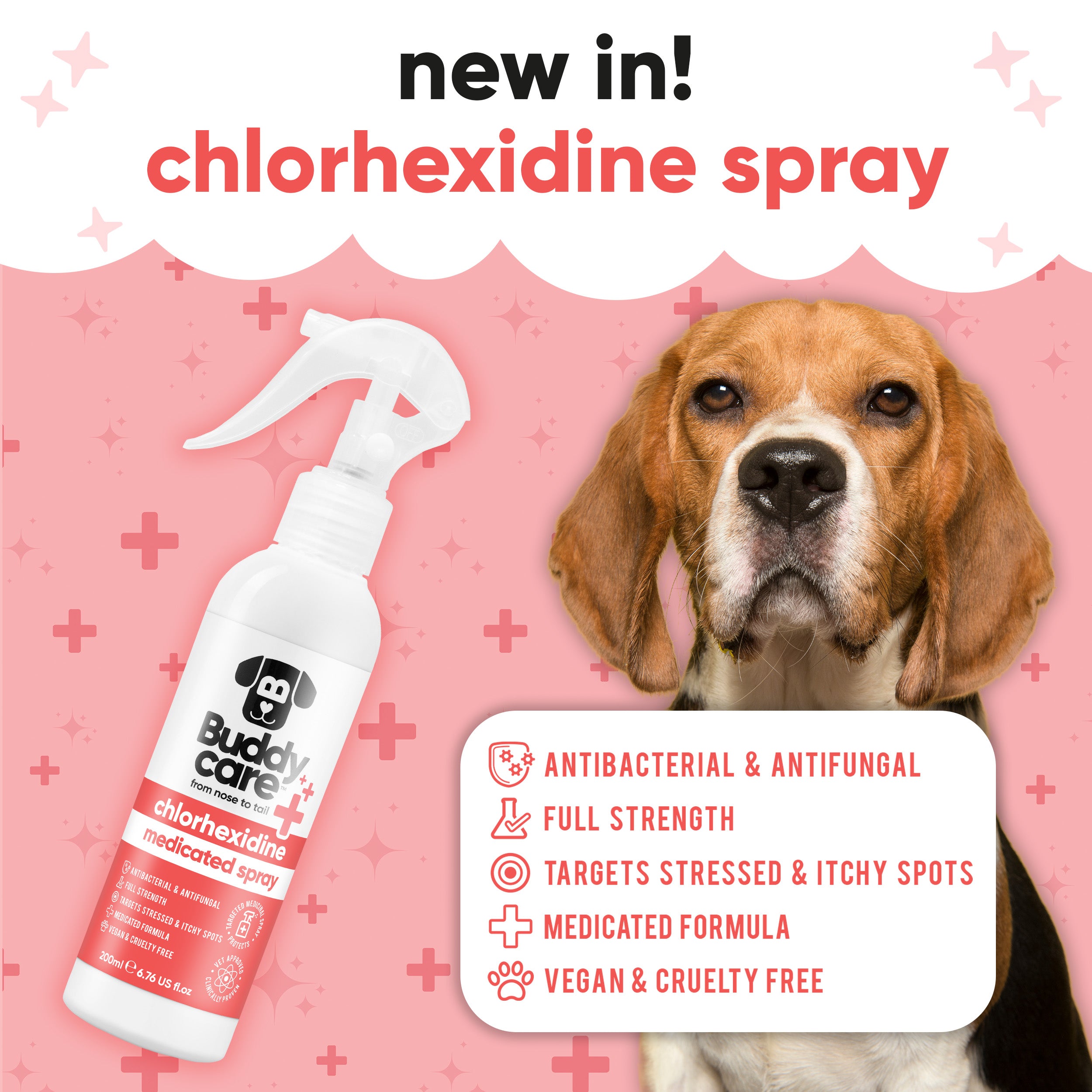 Pet Antiseptic Chlorhexidine Medicated Spray