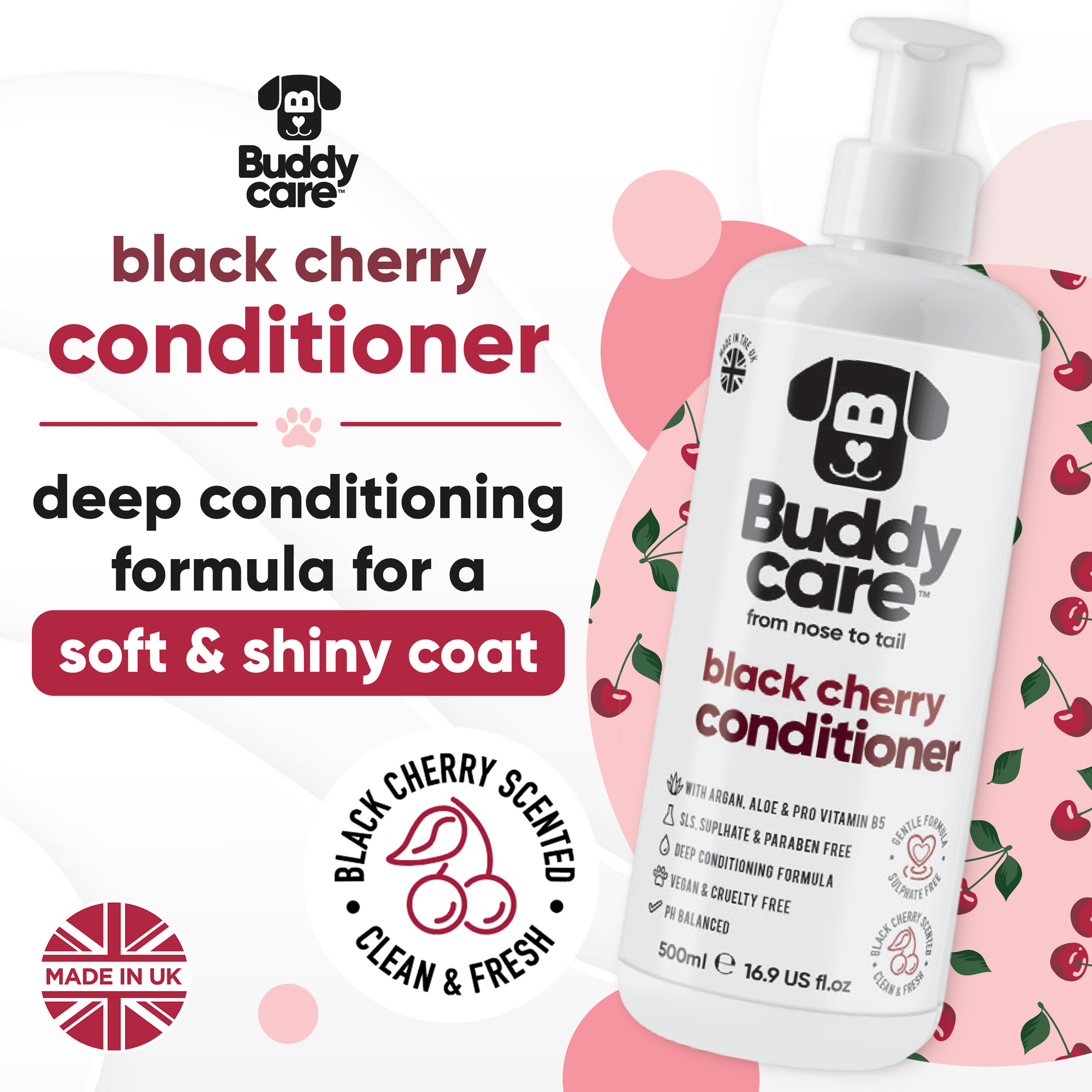 Black Cherry Dog Conditioner by Buddycare