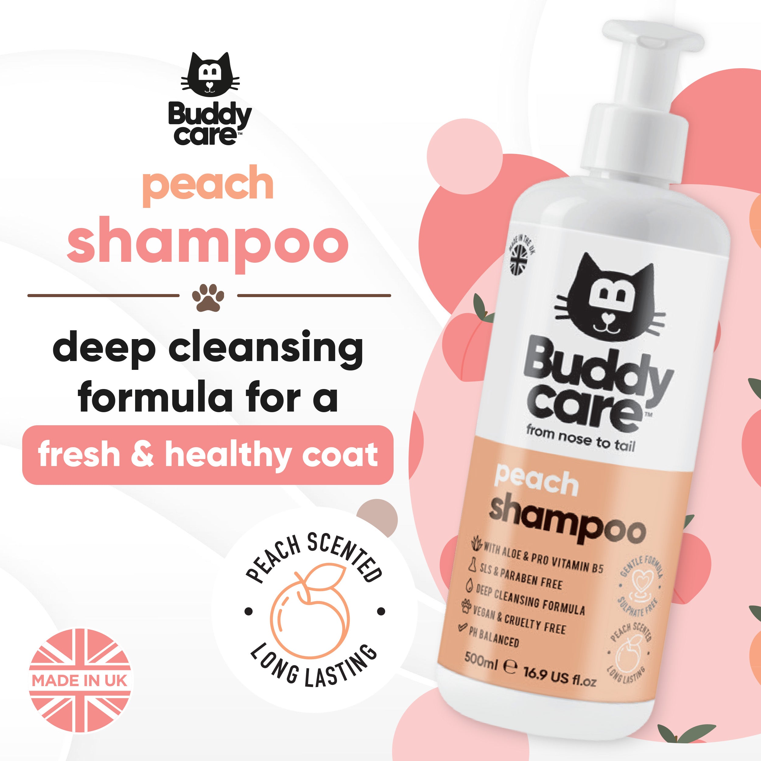 Peach Cat Shampoo by Buddycare