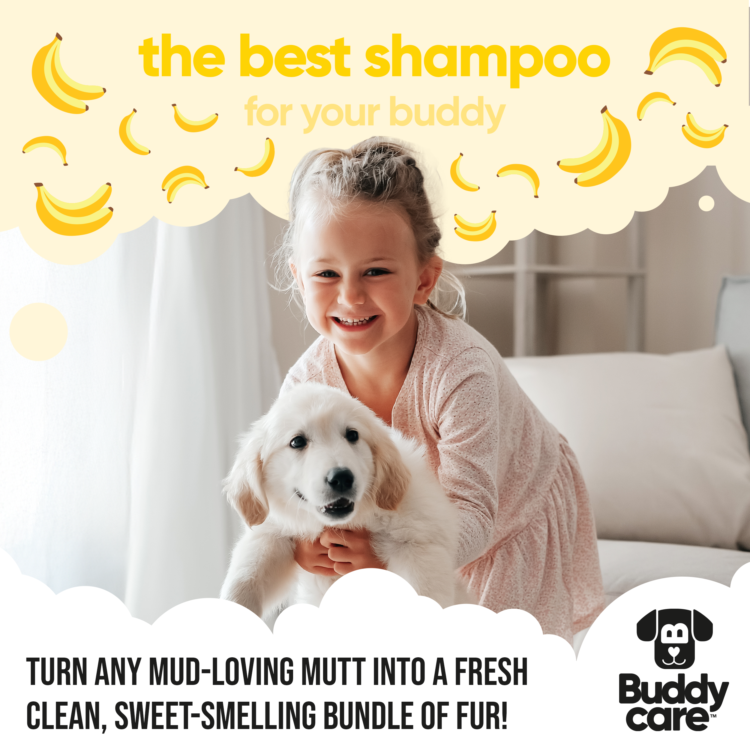Banana Dog Shampoo by Buddycare