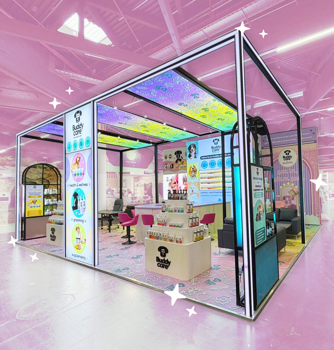 Buddycare trade stand